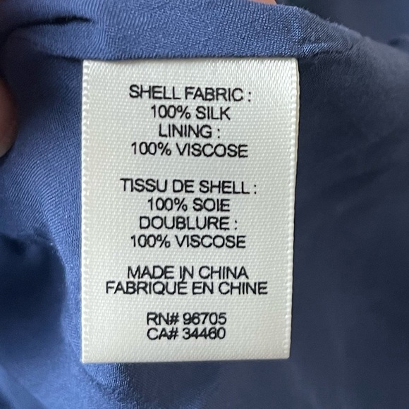 Rebecca Taylor 100% Silk Ruffle Mini Dress Glitter Gem Blue Dot Revolve, Size 8 - Picture 8 of 11